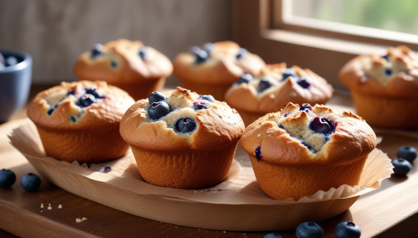 Besleyici Yaban Mersinli Tam Buğday Muffinler