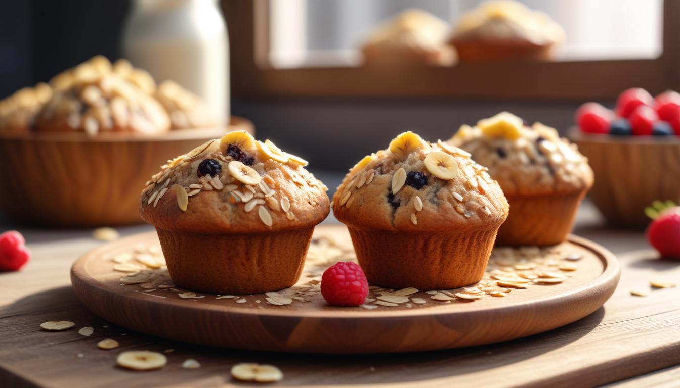 Fit Kahvaltılık Muzlu Yulaflı Muffin