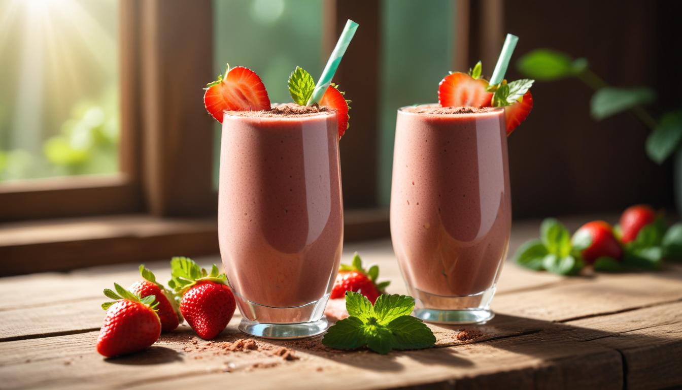 Taze Kakao ve Çilekli Smoothie Tarifi