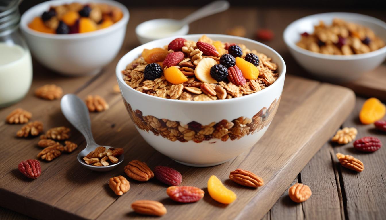 Besleyici Yulaf Granola ile Kuru Meyve Karışımı