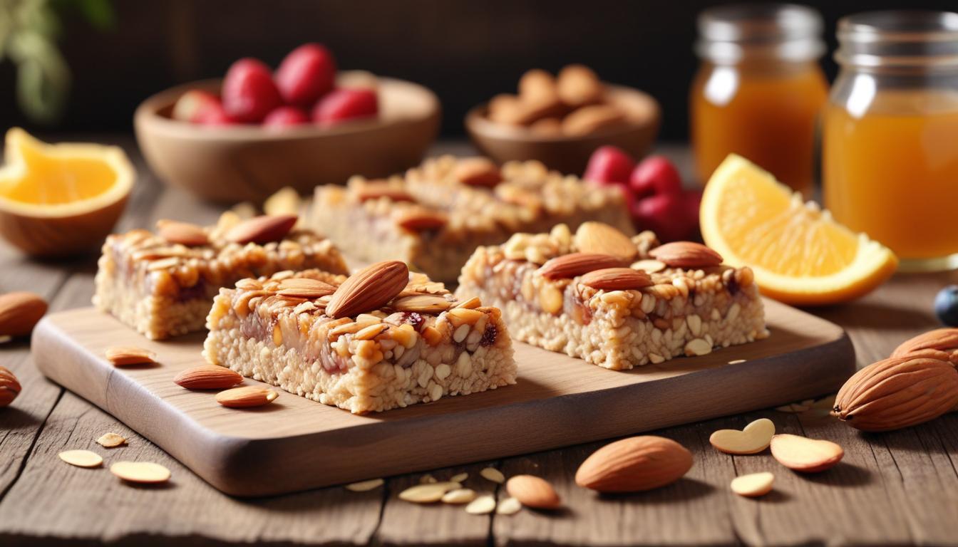 Enerji Dolu Ballı ve Bademli Granola Barlar