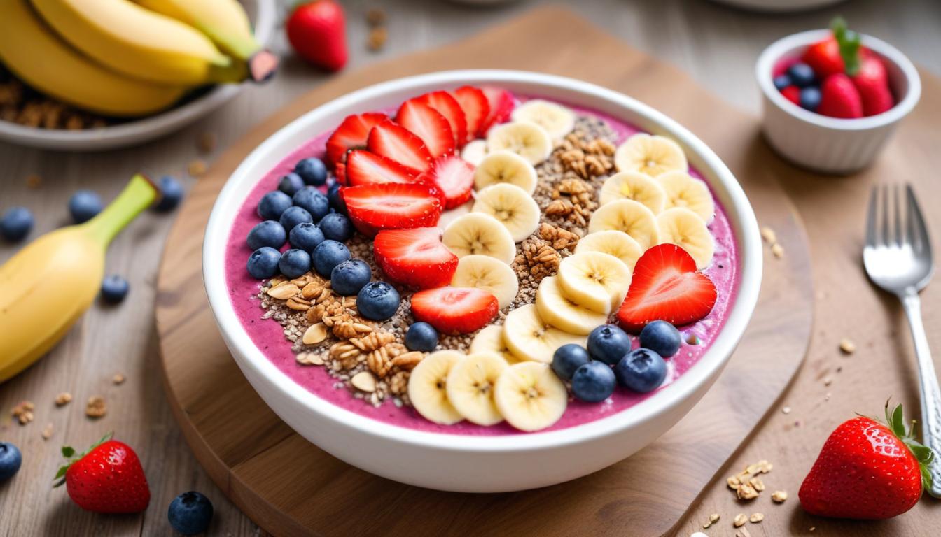Vitamin Dolu Chia Tohumlu Meyveli Smoothie Kase