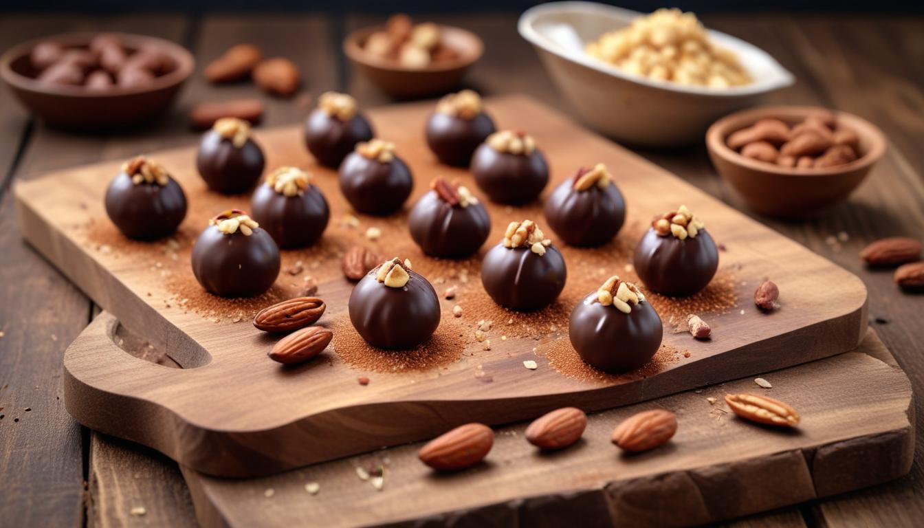Şekersiz Bitter Çikolatalı Hurmalı Truffle Tarifi