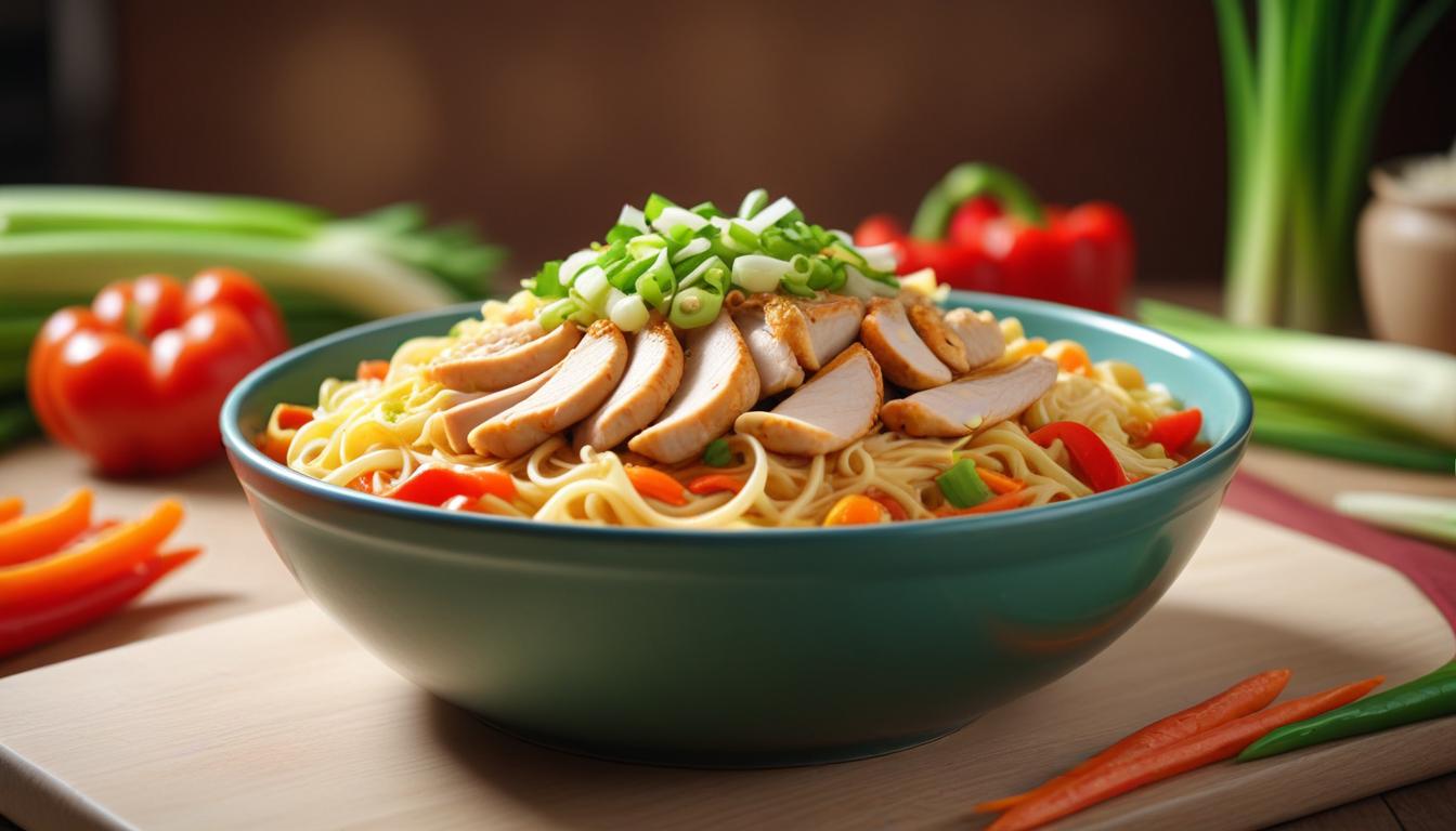 Pratik Tek Tencerede Tavuklu Noodle